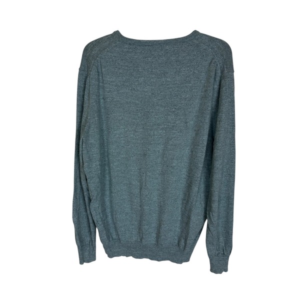J Crew Mens V Neck Sweater Light Blue‎ Cotton Size Large - Picture 3 of 7